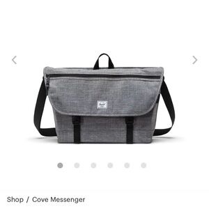 Herschel Supply Company Grey Cove Messenger Satchel with Black Strap
